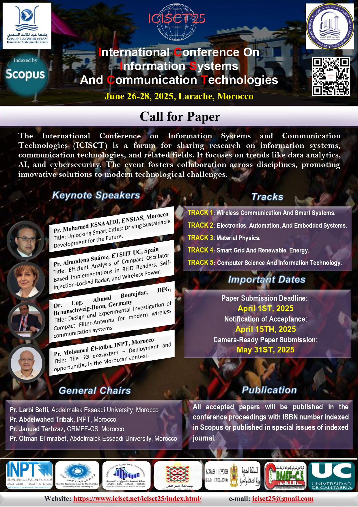 The International Conference on Information Systems and Communication Technologies (ICISCT'25)