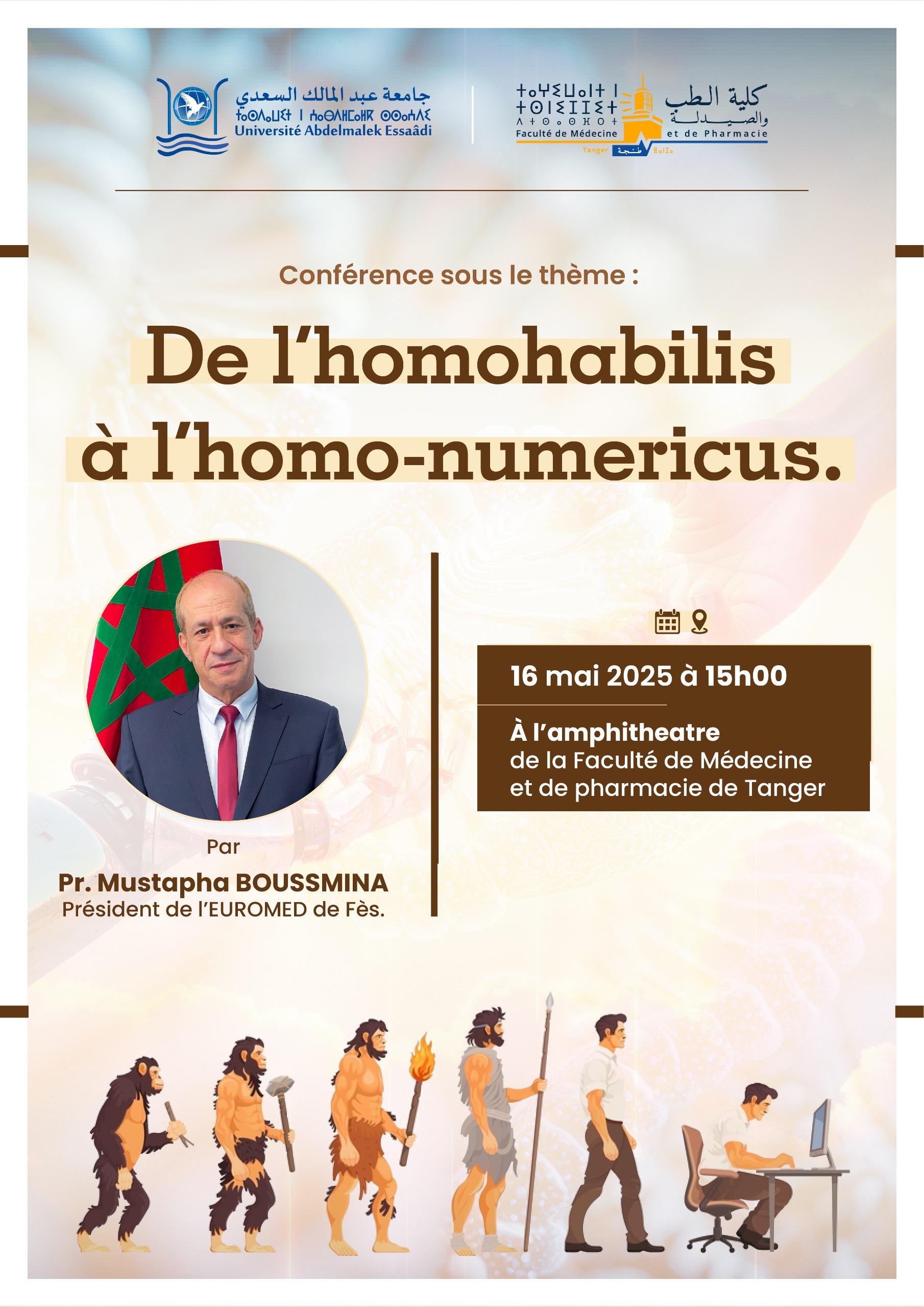 Conférence sous le thème: « De l’Homo habilis à l’Homo numericus »