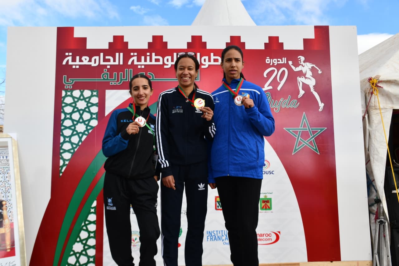 منتخب جامعة عبد المالك السعدي للإناث يتوّج بطلاً للبطولة الوطنية الجامعية للعدو الريفي بوجدة.