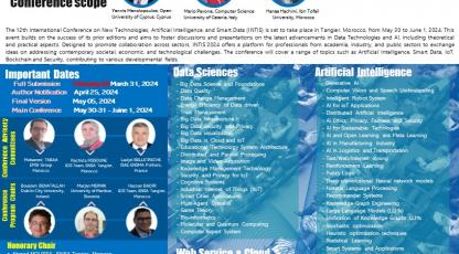 The 12th International Conference on New Technologies, Artificial Intelligence, and Smart Data (INTIS)